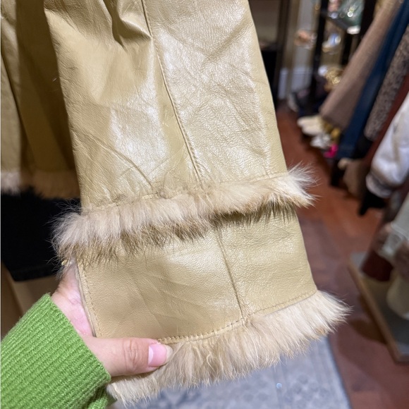 Leather Rabbit Fur Jacket - Picture 6 of 6
